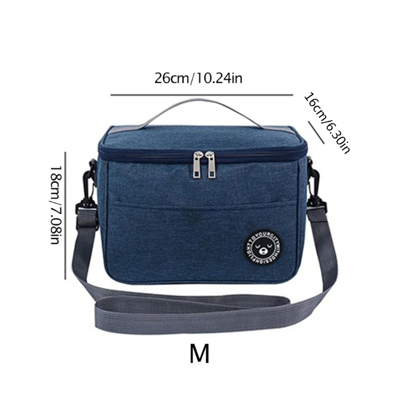 

Crossbody Insulated Lunch Bags Thermal Storage Container Cooler Hand Bag Folding Insulation BBQ Drop Shipping