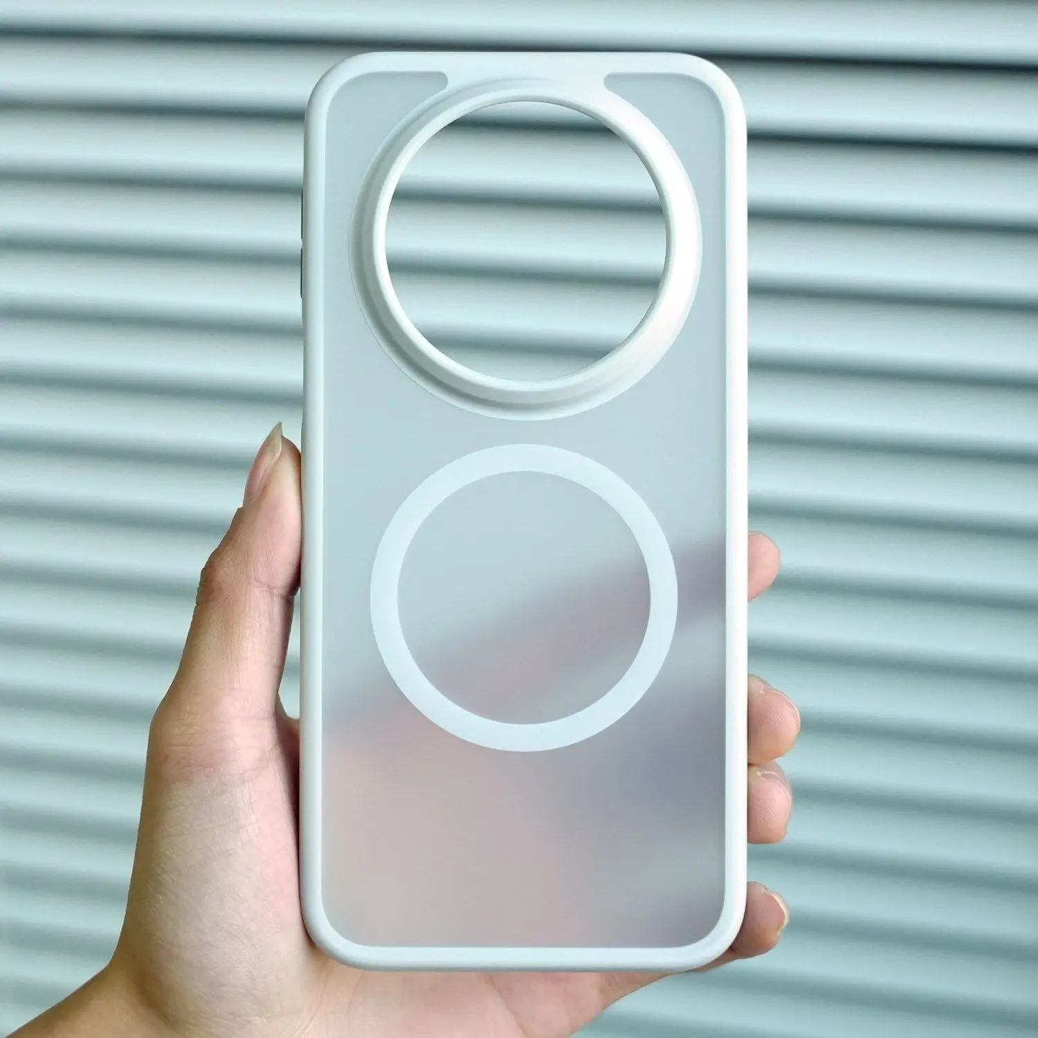 Stylish Solid Color Magnetic Frosted Silicone Acrylic Shockproof Bumper Case