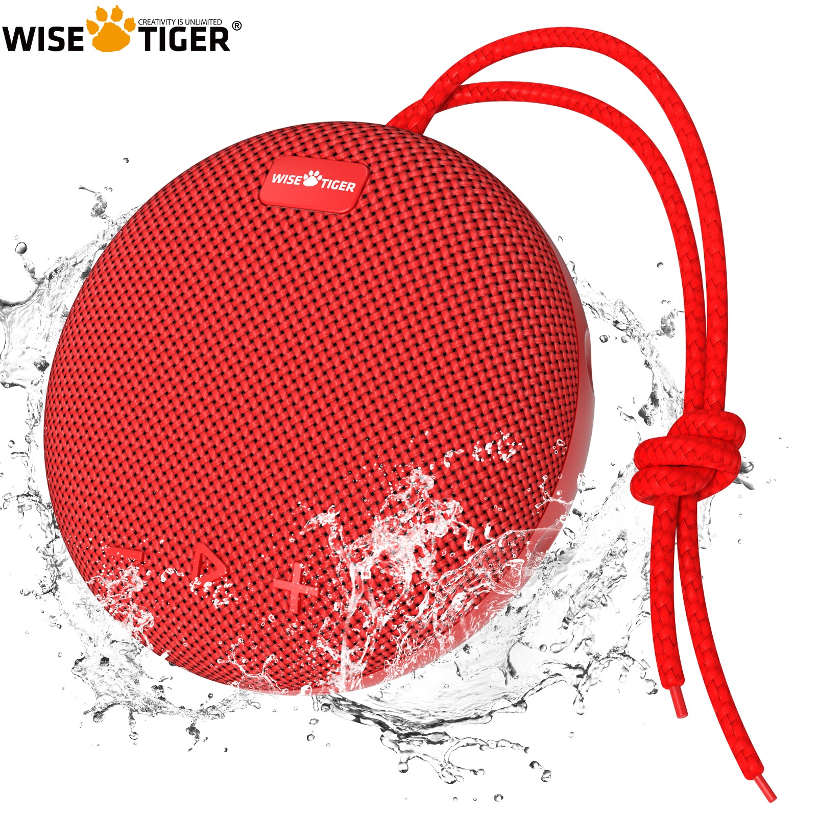 WISETIGER Mini Bluetooth Speaker Outdoor Portable Sound Box IPX7 Waterproof Wireless Stereo Surround BT5.0 Speaker with Bass