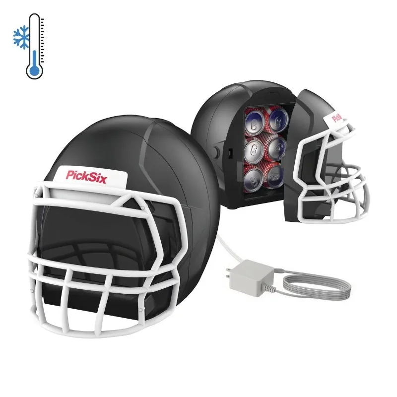 

Ionchill PickSix Game Cooler, New Standard Door Portable Football Helmet Mini Fridge, 13.75in