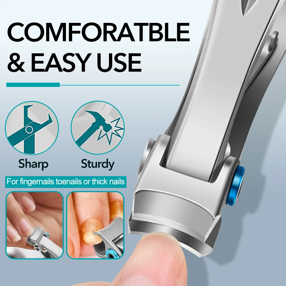 1PC Professional Nail Clippers Carbon Steel High Quality Nail Cutter Black Sliver Repair Finger Toe Tools Finger Toe Scissors 4