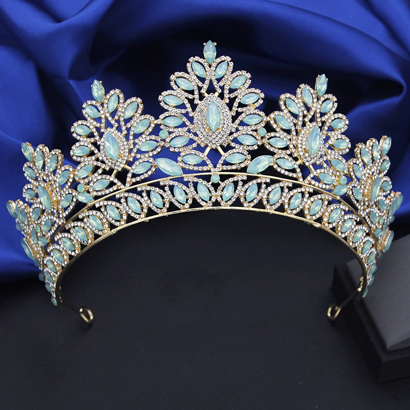 

Luxury Rhinestone Crystal Tiaras Crown Bridal Headpiece Wedding Hair Jewelry Pageant Tiaras Queen Diadem Prom Head Accessories