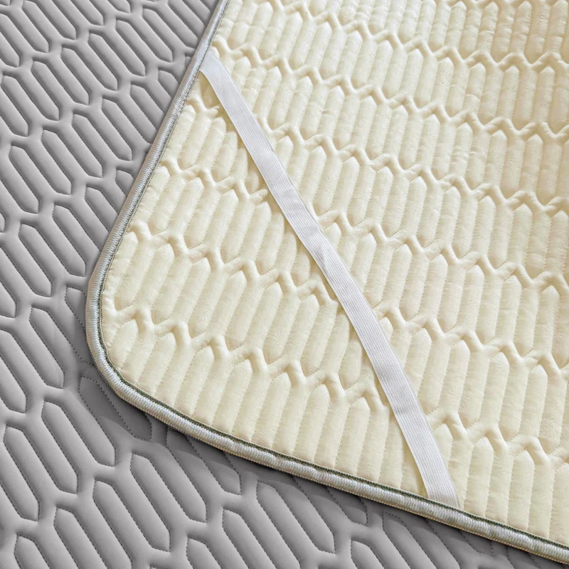 Description Picture 3 of itemLatex Bed Sheets Bed Cover Washable Non-Slip Solid Covers solid color Mattress Topper Summer Bedspread For Bed Summer Dust Mat