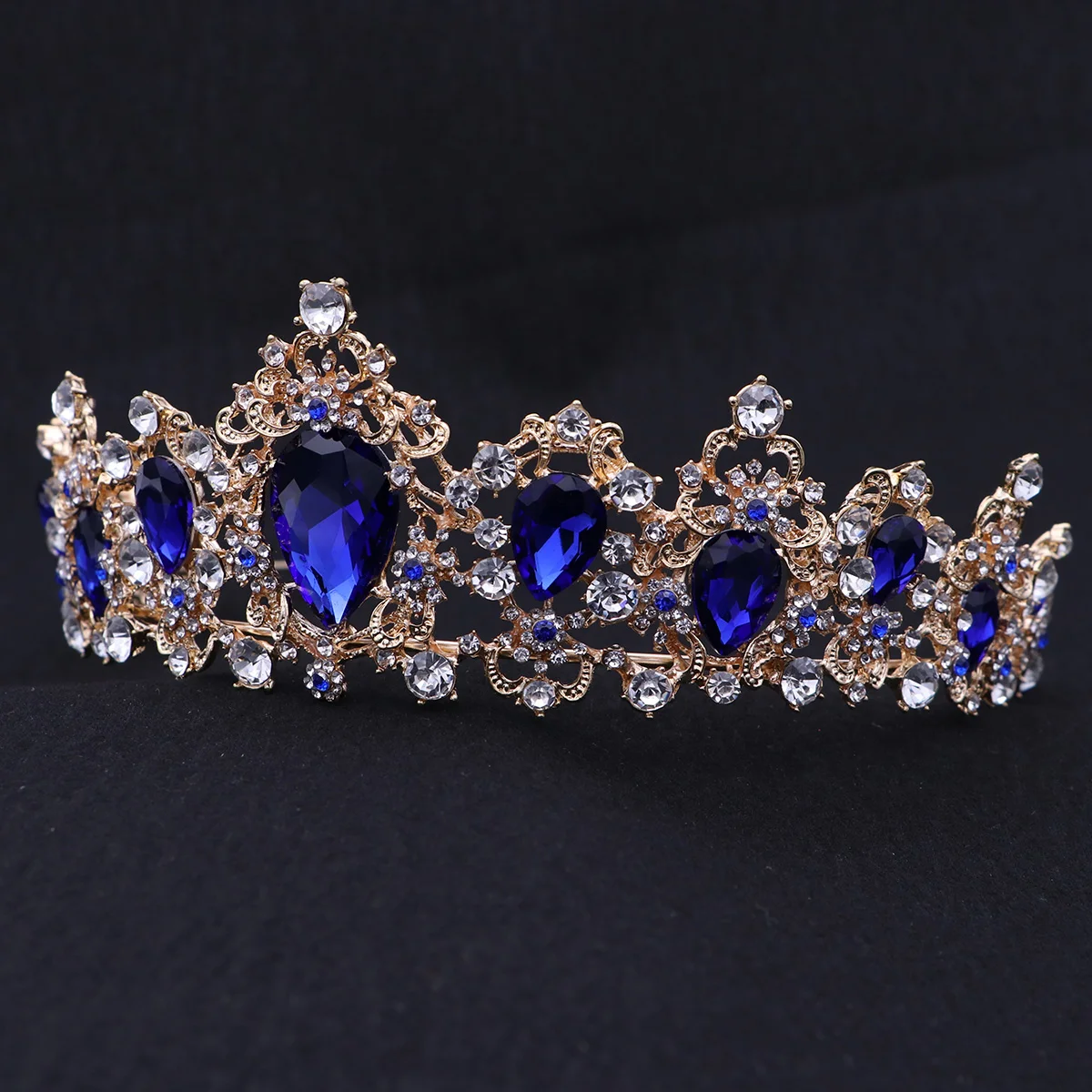 

Wedding Tiara Pearl Necklaces Hair Accessories Christmas Headband Bridal Royal Crown for Women Bride Miss