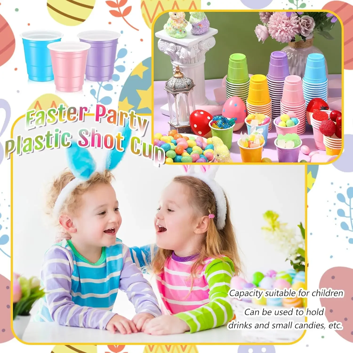 50Pc/Bag Mini Party Shot Cups Plastic Random Colors Disposable Cup Graduation Birthday Wedding Holiday Picnic Party Valentine's plastic cups,birthday party supplies,plastic shot glasses