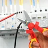 Deli VDE Electrician Scissors 1000V Insulated Cable Cutter Wire Curved Stainless Nippers Household Shears Crimping Tool Scissors 2