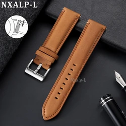 Vintage Cowhide Leather Quick Release Watch Strap - Business Style Bracelet - 22mm (Light Brown)