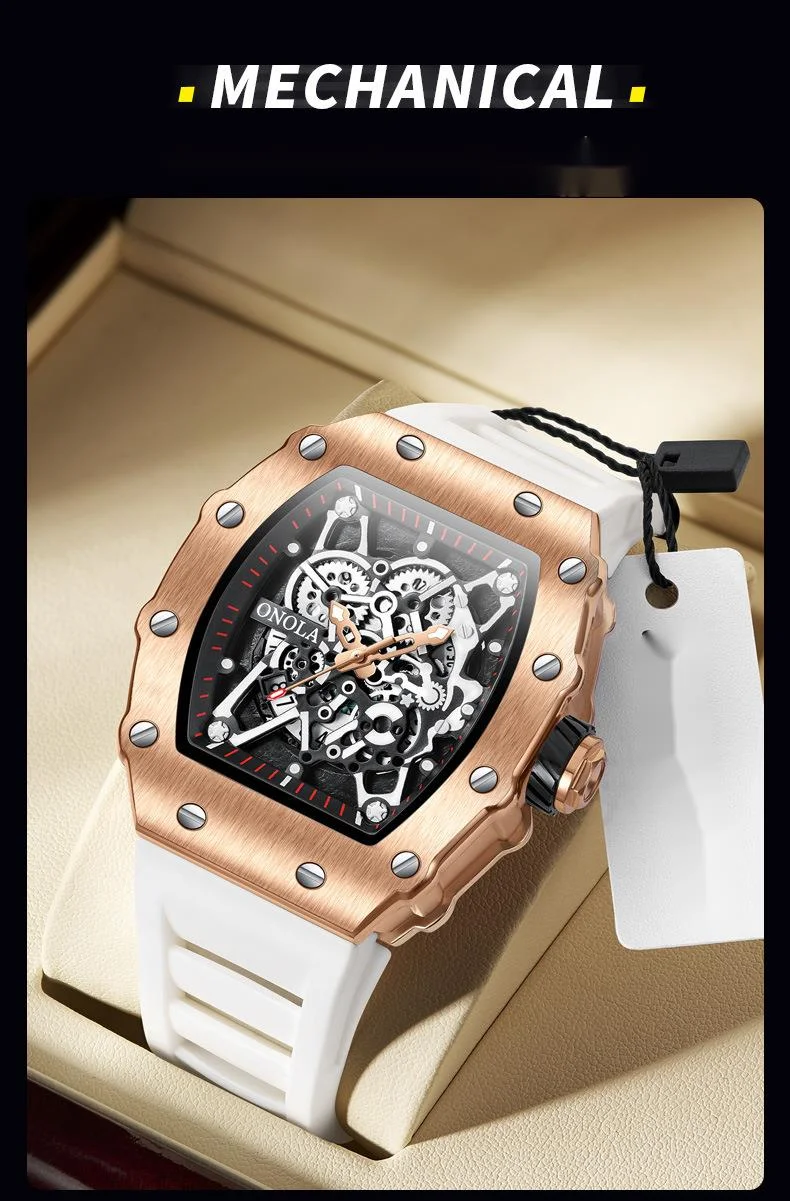 Relógio de quartzo masculino com pulseira de silicone estilo_voghion.com