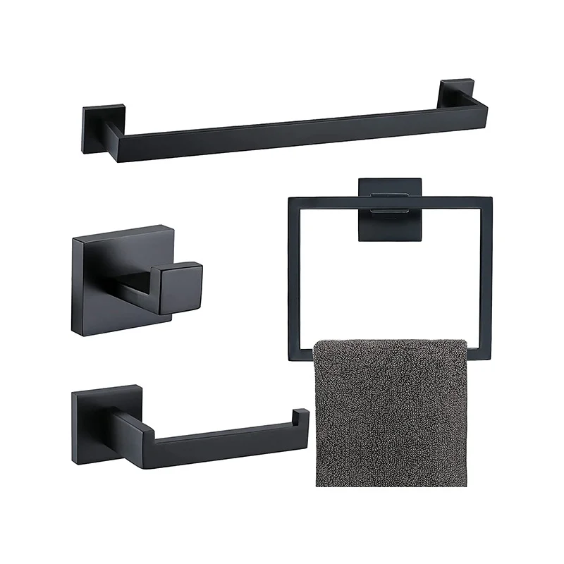 

Towel Rack Set Toilet Tube Shelf Bath Towel Rod Paper Towel Holder Coat Hook Bathroom Pendant Kit Acessórios Para Banheiro