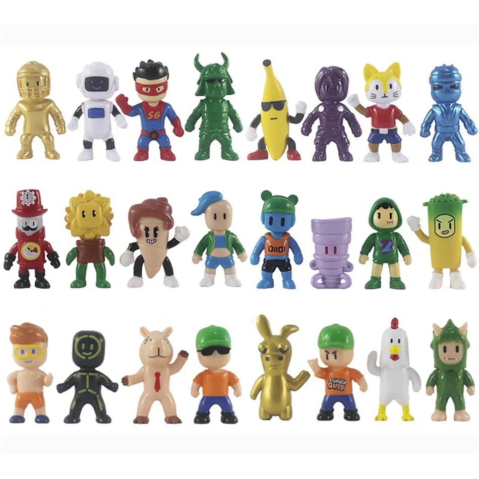 thumbnail image 1 of Treingi 2024 8-24 piezas Stumble Guys Figura de acción Kawaii Anime PVC Juego Modelo Estatua Set Colección Tipo multijugador Regalo de cumpleaños para niños Juguete, 1 of 5