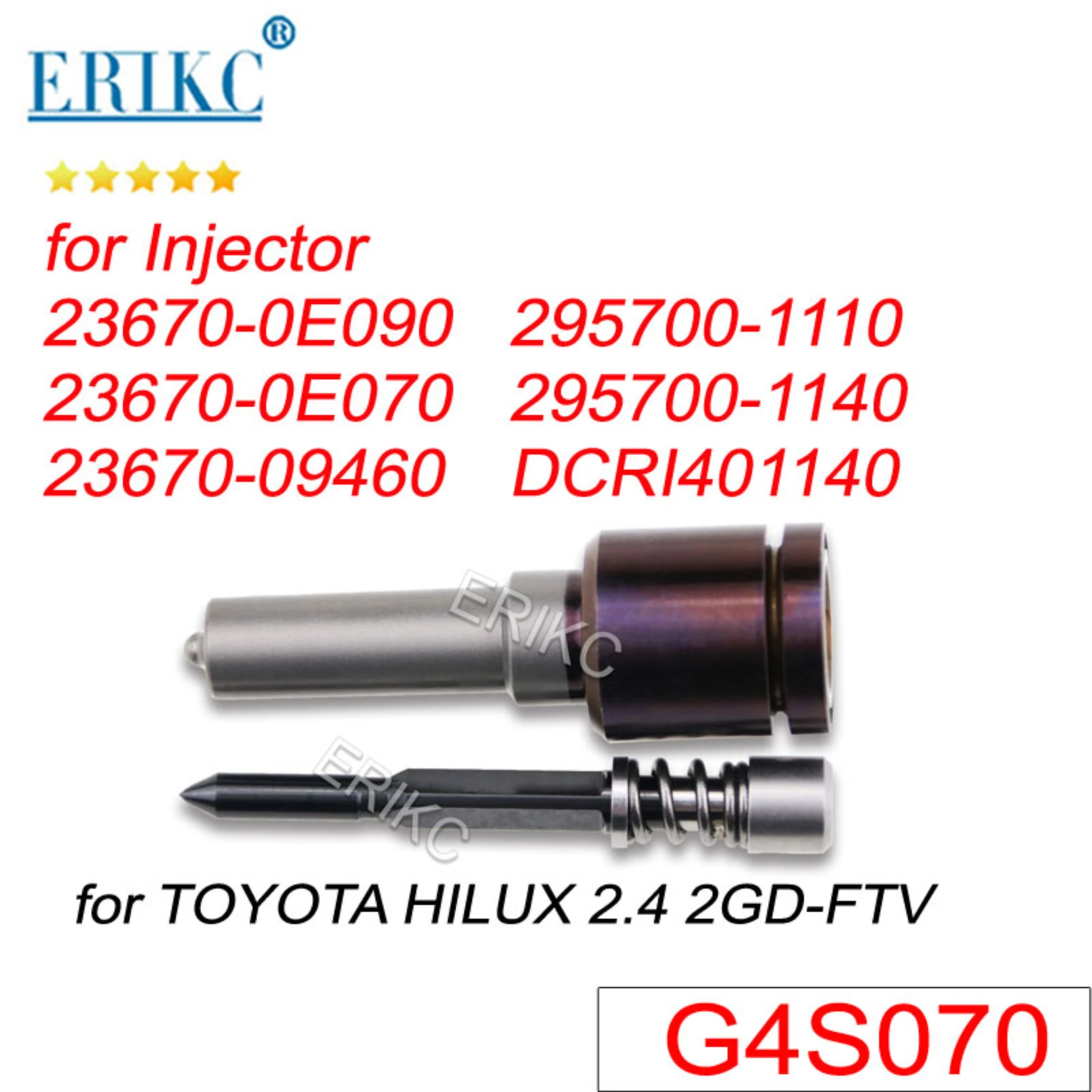 

295700-1110 295700-1140 G4S070 пьезодизельная Форсунка для DENSO Toyota Hilux 23670-0E090 23670-0E070 23670-09460