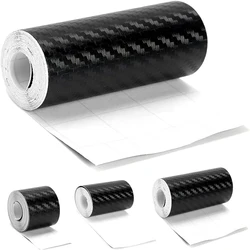 Black Waterproof 3D Carbon Fiber Anti - Collision Door Edge and Sill Protector Stickers - Length 10m