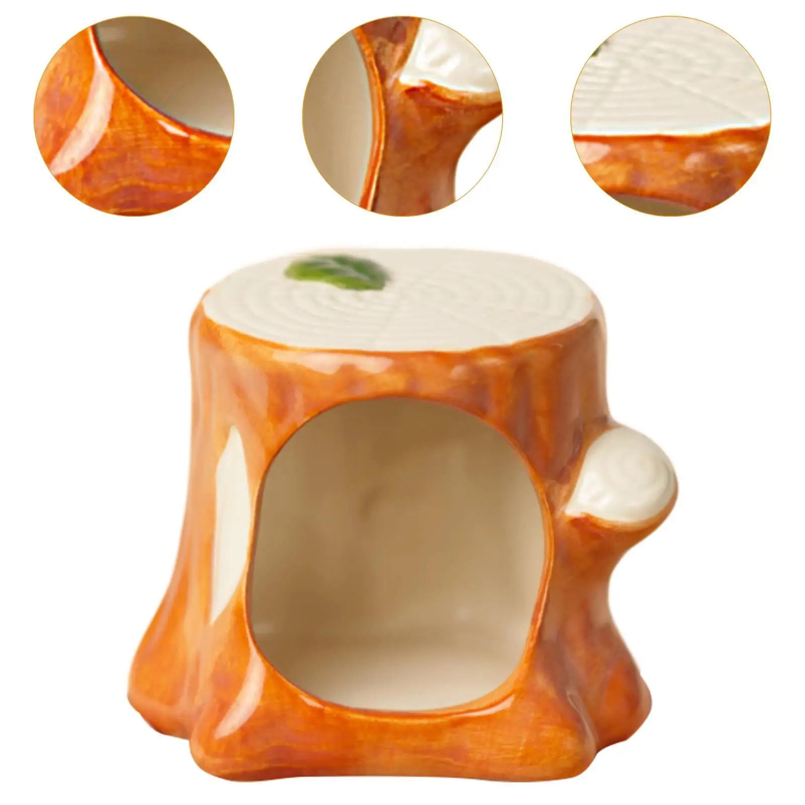 Ceramic habitat for hamster, rodent shelter, rats and squirrel playing space