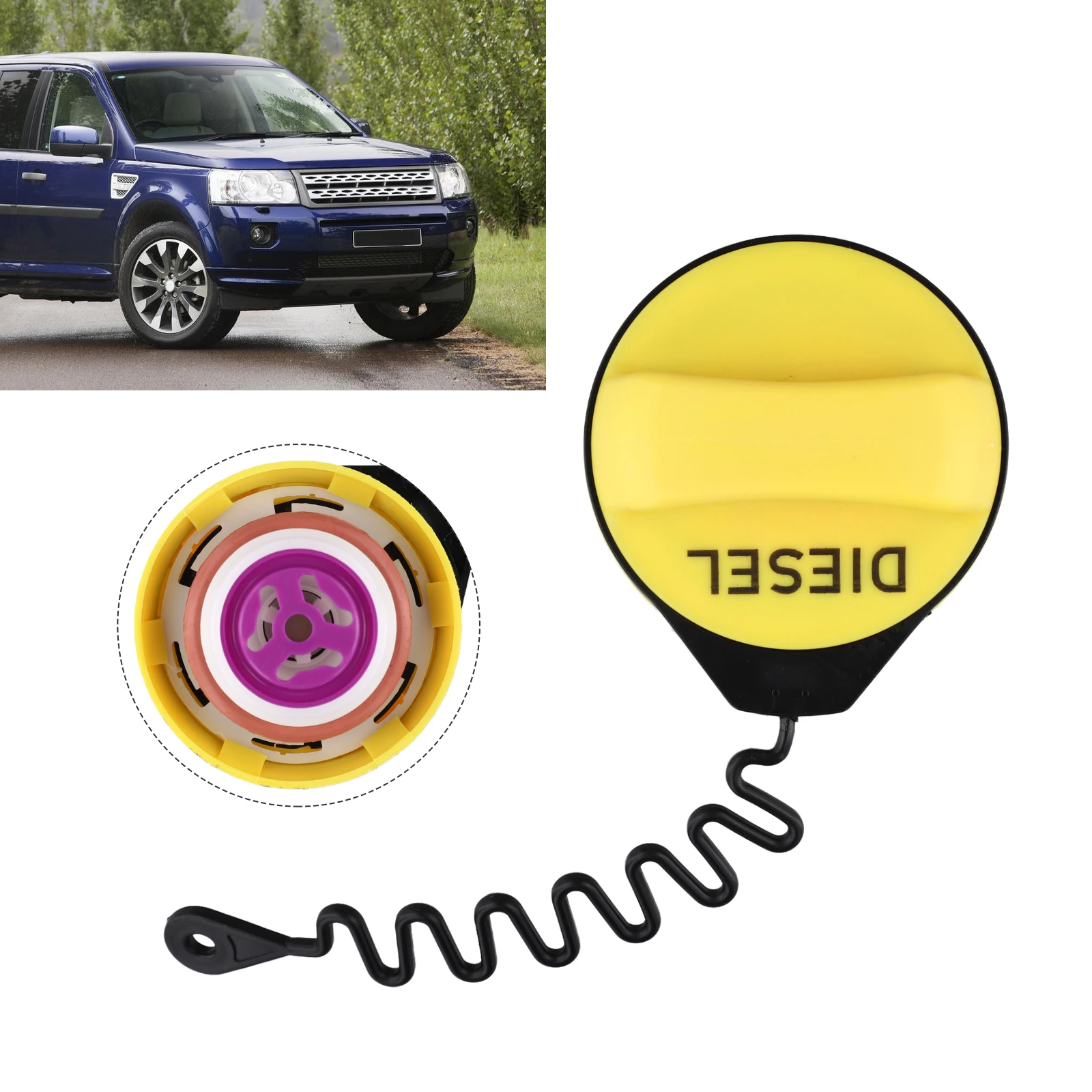 Fuel tank cover fuel tank cap fuel cap ABS Fuel Gas Tank Filler Cap Assembly LR034129 For Land Rover Freelander 2 2006-2014 Fuel Filler Cap Replacement
