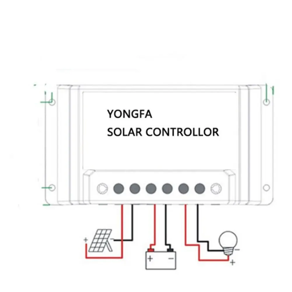 태양광 충전 컨트롤러 1060A LCD 디스플레이 및 4개의 USB 출력 포함 산성 및 리튬 배터리 호환