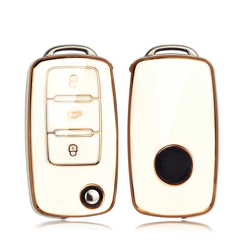 Elegant Pink TPU Car Key Case Cover