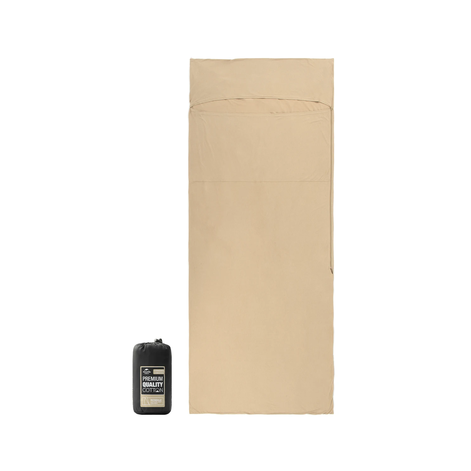 Naturhike Single Sleeping Bag Cotton Inner Liner Envelope Ultralight Camping Hotel Soft Sleeping Lining Bag NH15S012-E