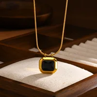 Women's Dainty Geometric CZ Stone Necklace 4