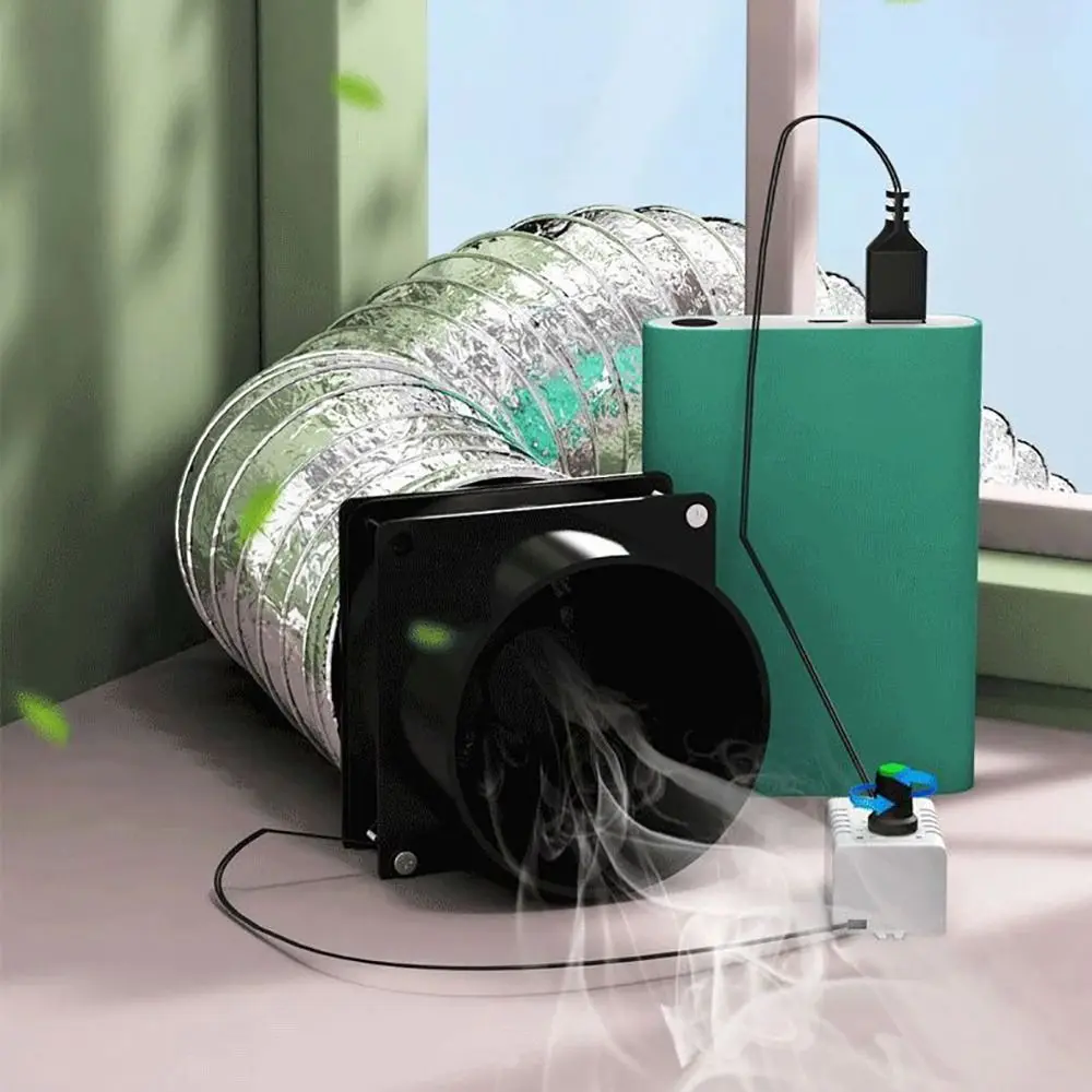 1Pcs Adjustable Speed USB Exhaust Fan with Pipe Duct Air Ventilation Fume Absorber Simple Mini Air Blower