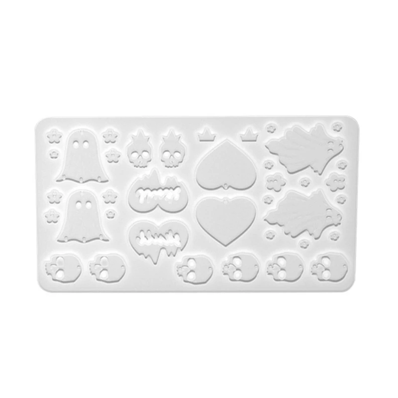 

Skull Mould Halloween Skeleton Earrings Maker Resin Moulds Necklace Pendant Resin Molds for Handmade Craft DIY Jewelry