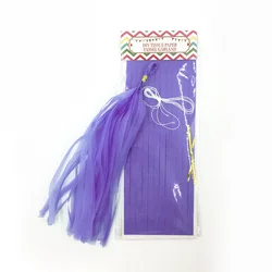 Rose Gold Iridescent DIY Tissue Paper Tassel Garland Set - Party Decoration Supplies (Purple)