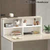 Reception Desk with Counter & Lockable Srotage Drawers, for Salon Reception Room Checkout Office, Natrual Reception Desk 5
