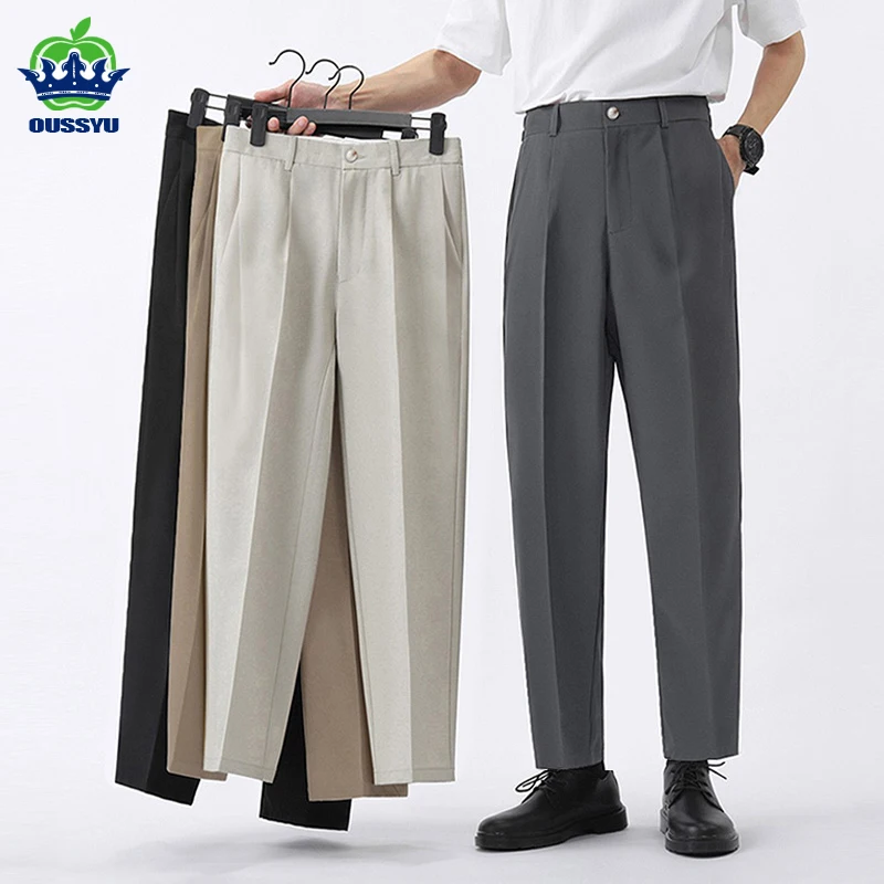 Elastic Waist Men Trouser Men's Elastic Waist Pants Trouser Formal