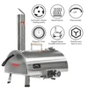 12inch Automatic Rotatable Pizza Ovens Propane and Wood Fired Pizza Maker Multi-Fuel Gas Ovens w/Gas Burner, Cutter, Pizza Stone 1