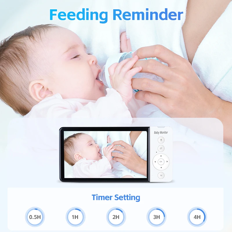 Multifunction Wireless Video Baby Monitor With Lullabies Auto Night Vision Two Way Intercom Temperature Monitoring Babysitter baby monitor camera