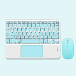 Wireless Silent Keyboard with Touchpad for Universal Bluetooth Devices (Keyboard and Mouse 3)