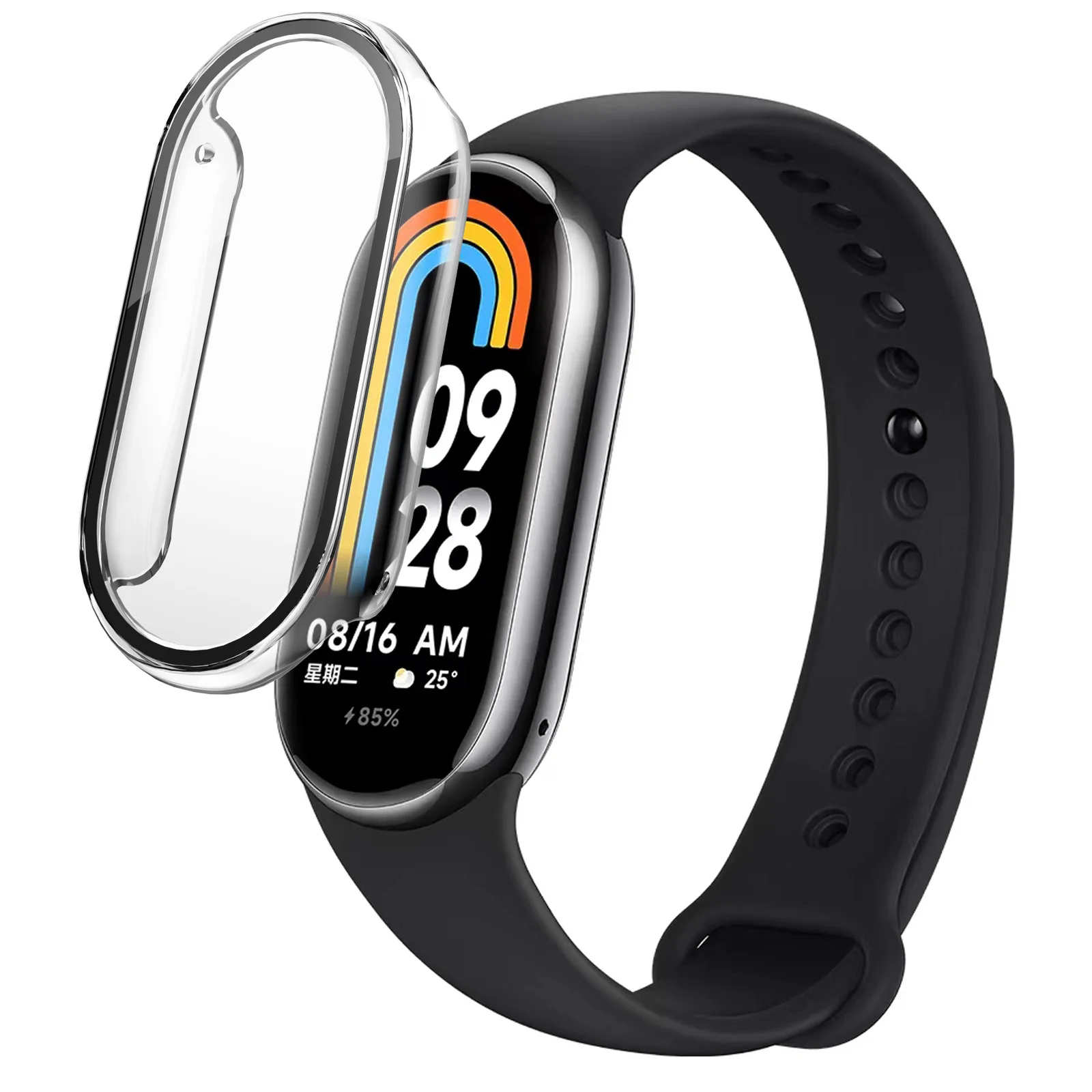 Gehärtetes Glas+PC-Hülle für Xiaomi Mi Band 10 9 8 Stoßfeste Vollschutz-Displayschutzfolie Xiaomi Smart Band 10 9 Zubehör – Detail 7