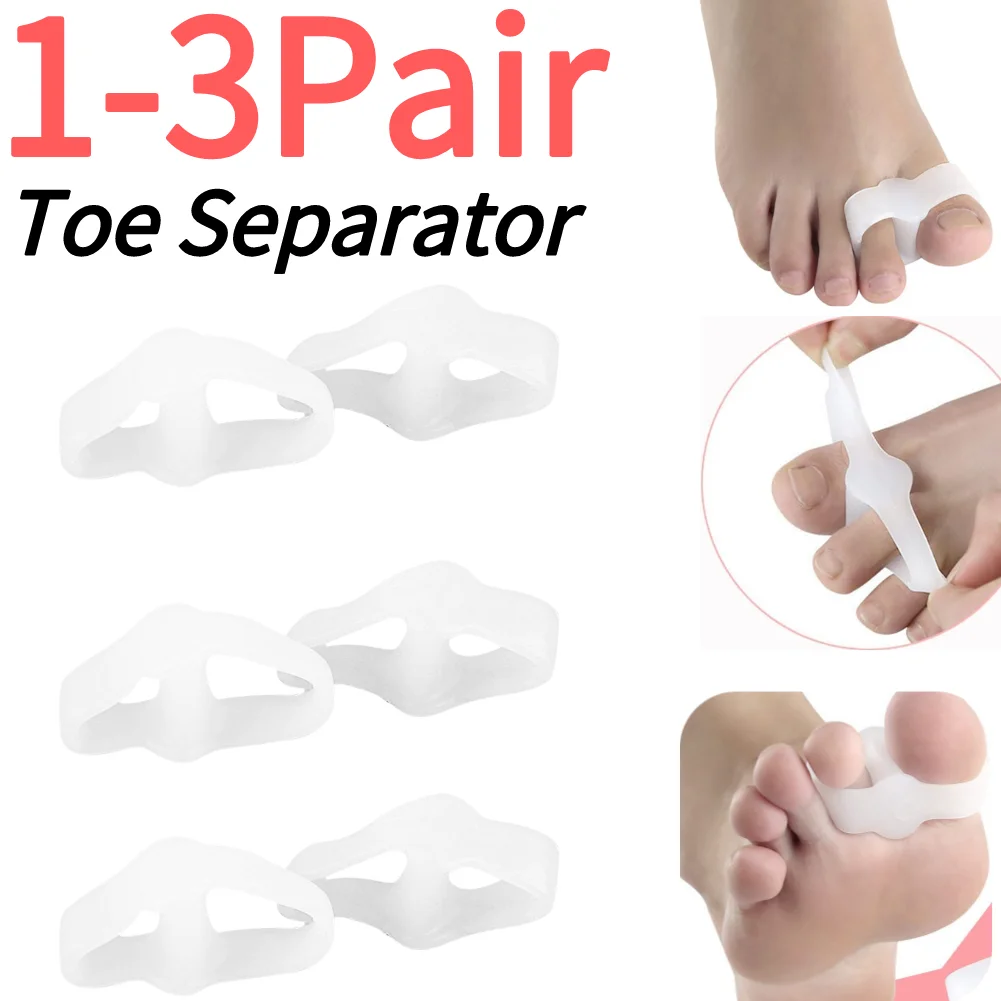 1/2/3 Pair Toe Spreader Separator Hallux Pain Relief Guard Thumb Protector Adjuster Hallux Outer Correction Foot Care