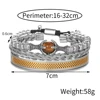Men Bracelet Sets Stainless Steel Beaded Braiding Rope Bangles Men Eagle Bracelets With Tiger Eye Natural Stone Gift Accessories 3
