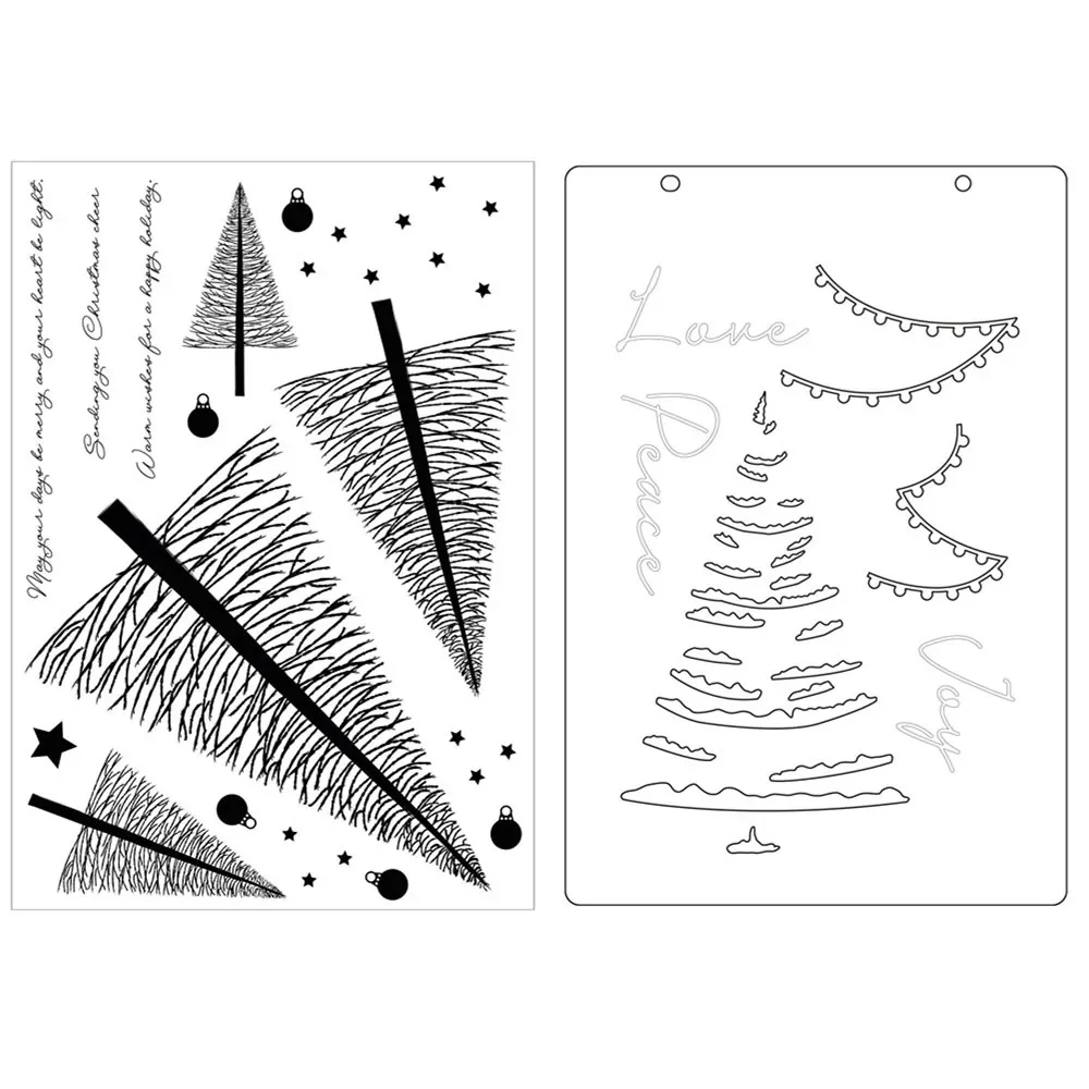 

2024, штампы и трафареты для рождественской елки, Декор, тиснение, шаблон, сделай сам, поздравительная открытка ручной работы