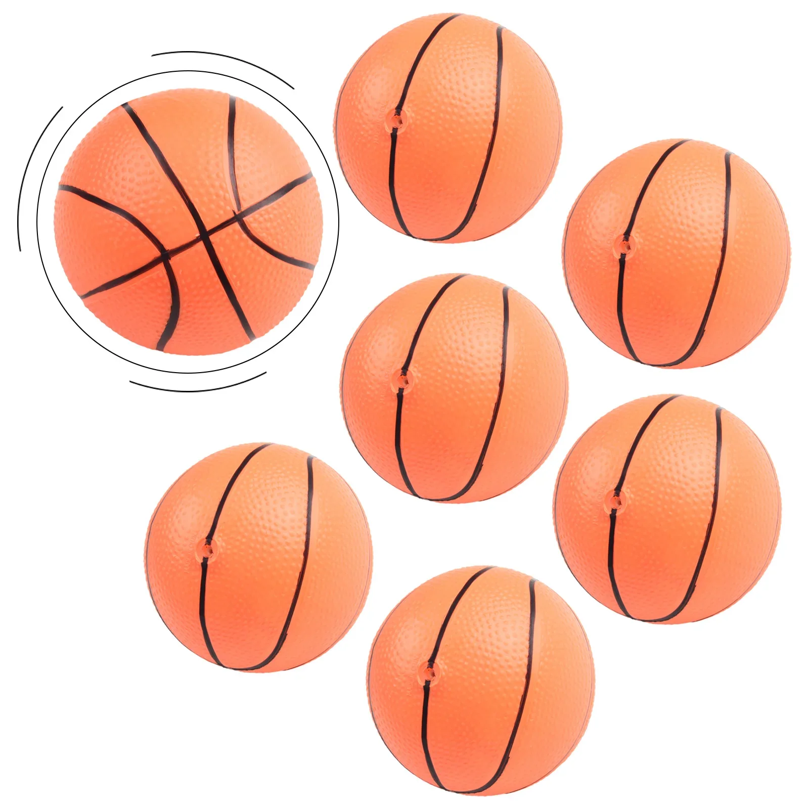 6pcs 12cm Small Mini Children Inflatable Pvc Basketballs Kids Indoor Outdoor Sports Toy Balls Parent-child Interactive Games