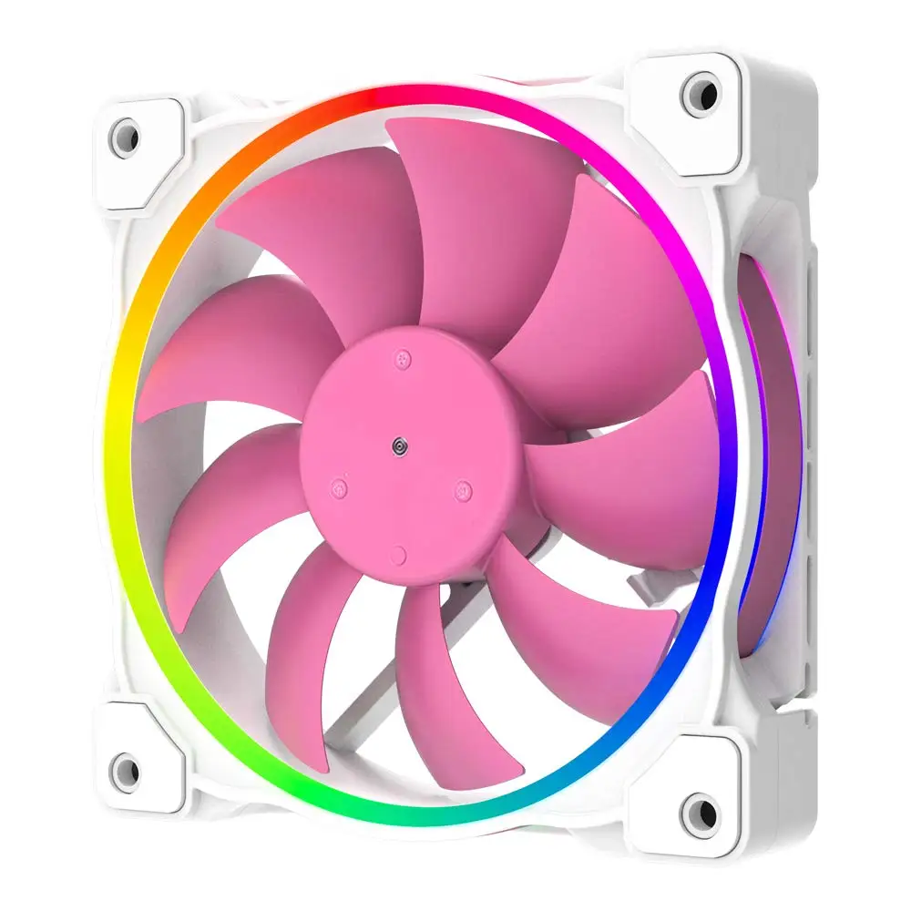 

ID-COOLING ZF-12025-PINK Case Fan 120mm 5V 3 PIN ARGB Cooling Fan MB Sync, 4 PIN PWM Speed Control Fans for Radiator/CPU Cooler/
