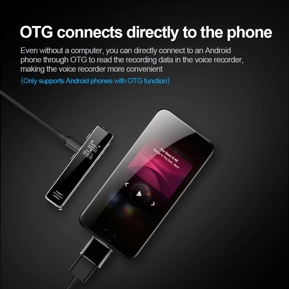 

Q22 Multifunction 4GB to 32G Voice Recorder 1536kbp One Key Recording Long Standby Digital MIC Recording MP3 Player for Training