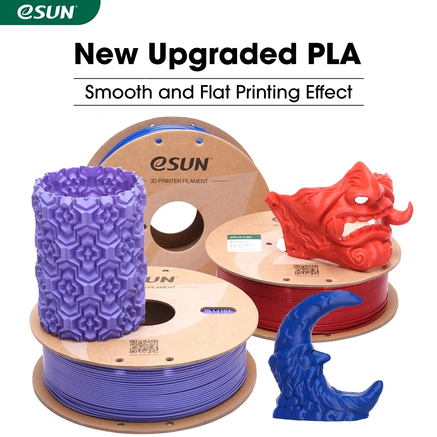 eSUN Fast Printing PLA Filament For 3D Printer 1.75mm 3D Printer Filament 1KG (2.2 LBS) Spool 3D Upgraded PLA For Bambu Lab sunlu 3rolls pla meta 3d printer filament 0 25kg roll 1 75mm mini spool high liquidity better for fast print child 3d pen refill