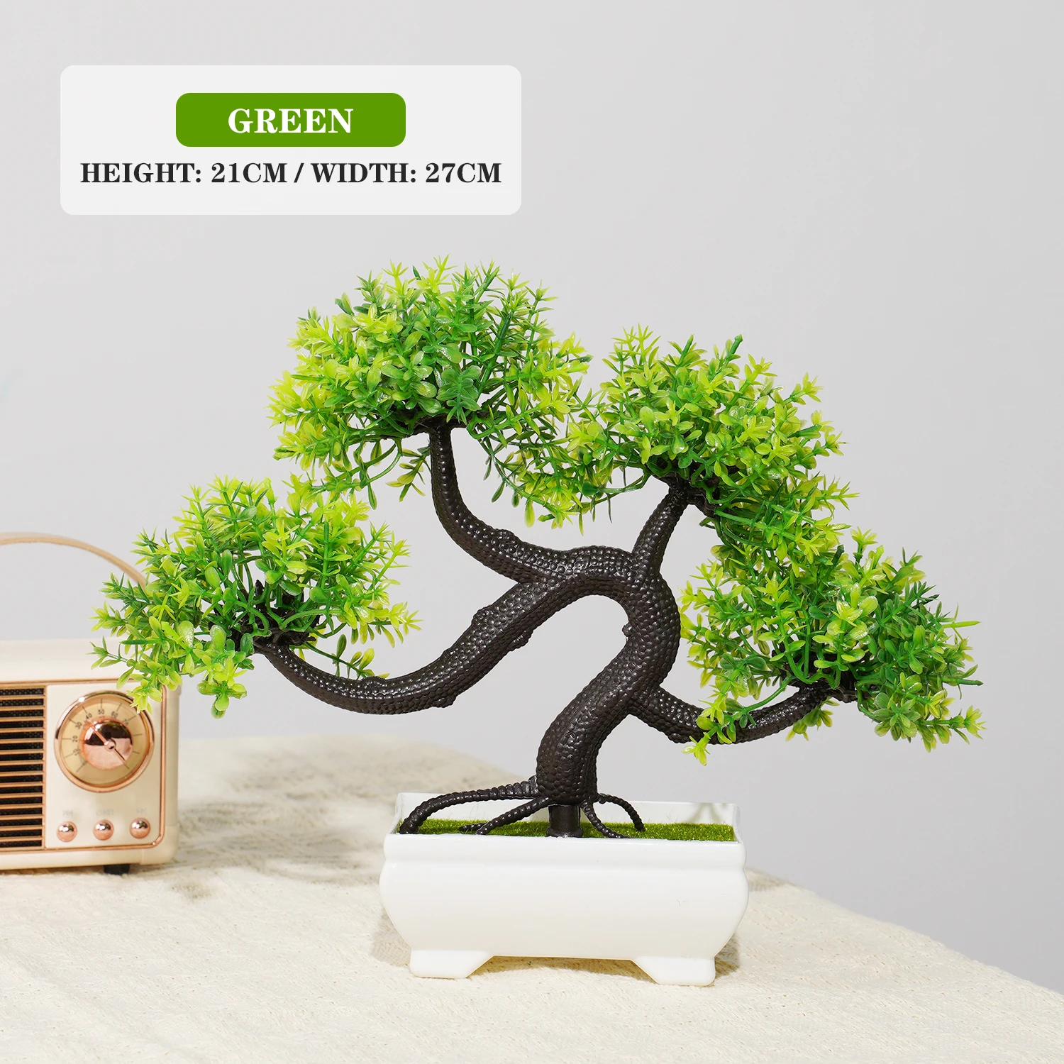 Artificial Bonsai Trees - 4Pcs Fake Potted Plants for Home Office Decor and Gifts