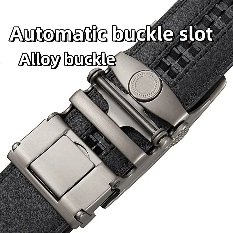 Belts Men Automatic Buckle Design Genuine Leather Belt For Men Luxury Leather Men's High Quality Male belt 110-130cm