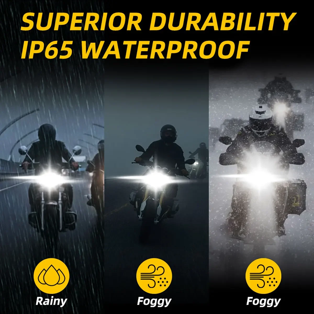 Motorcycle Headlight 1PCS 144SMD H4 P15D BA20D 12v LED Headlamp Fog Light Spotlight Play and Plug