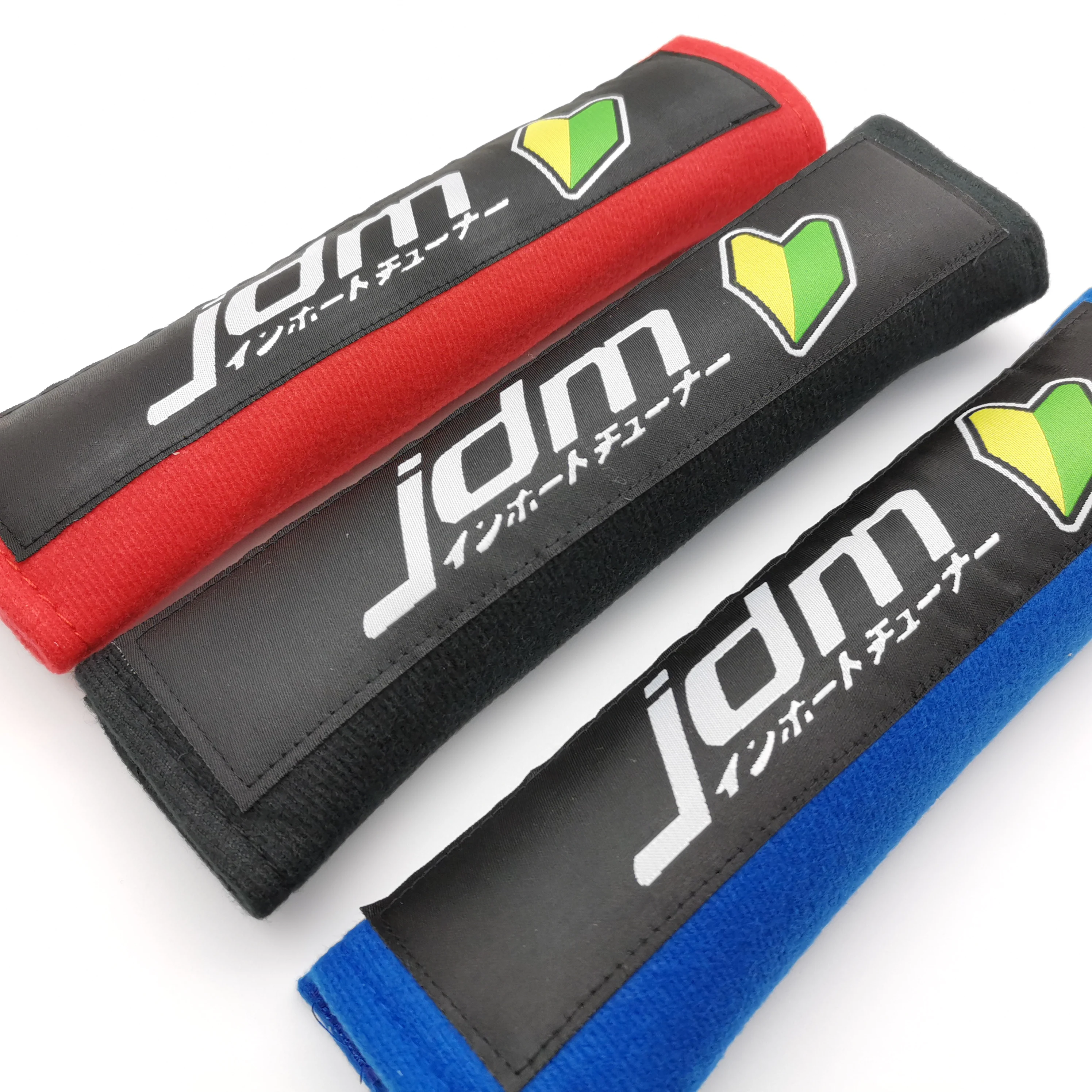 JDM 스타일 면 카시트 벨트 커버, 부드러운 하네스 패드, 어깨 패드, 범용 소프트 원단 어깨 쿠션 보호대, 2 개