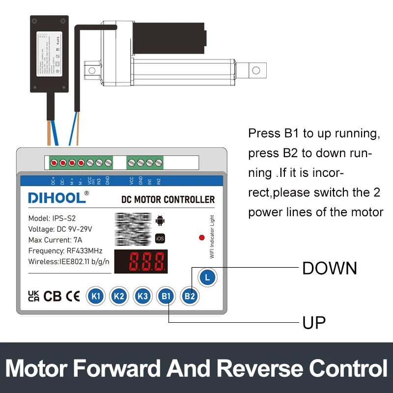 dc motor controlador de rotacao dianteira 01