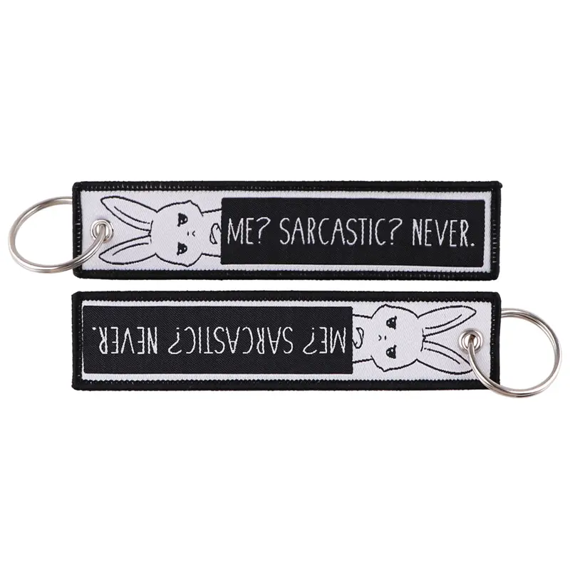 1pcs Computer Pop-up Window Quotes Embroidered Keys Tag Keychains For Motorcycles Backpack Fashion Key Ring Accessories Gifts - Image 56