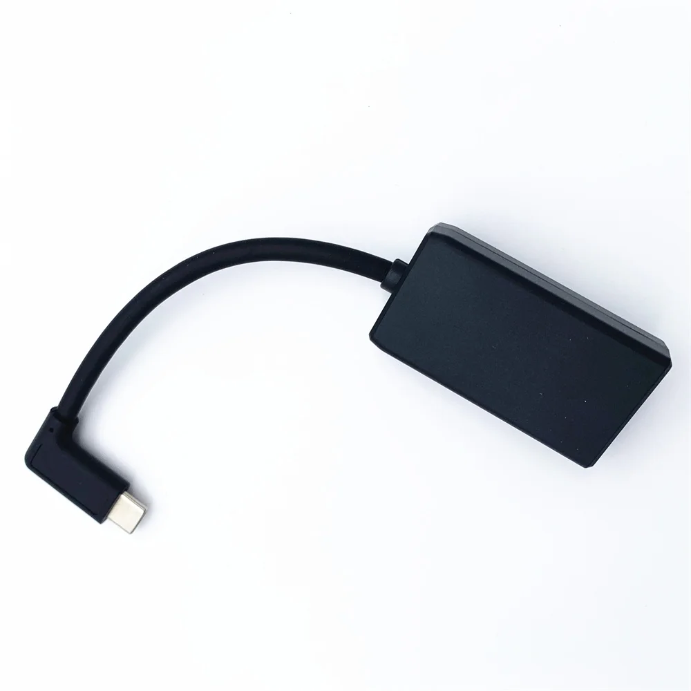 Adaptateur Micro Externe USB-C 90° pour GoPro Hero 13/12/11/10/9/8/7/6/5, vue latérale montrant le connecteur coudé.