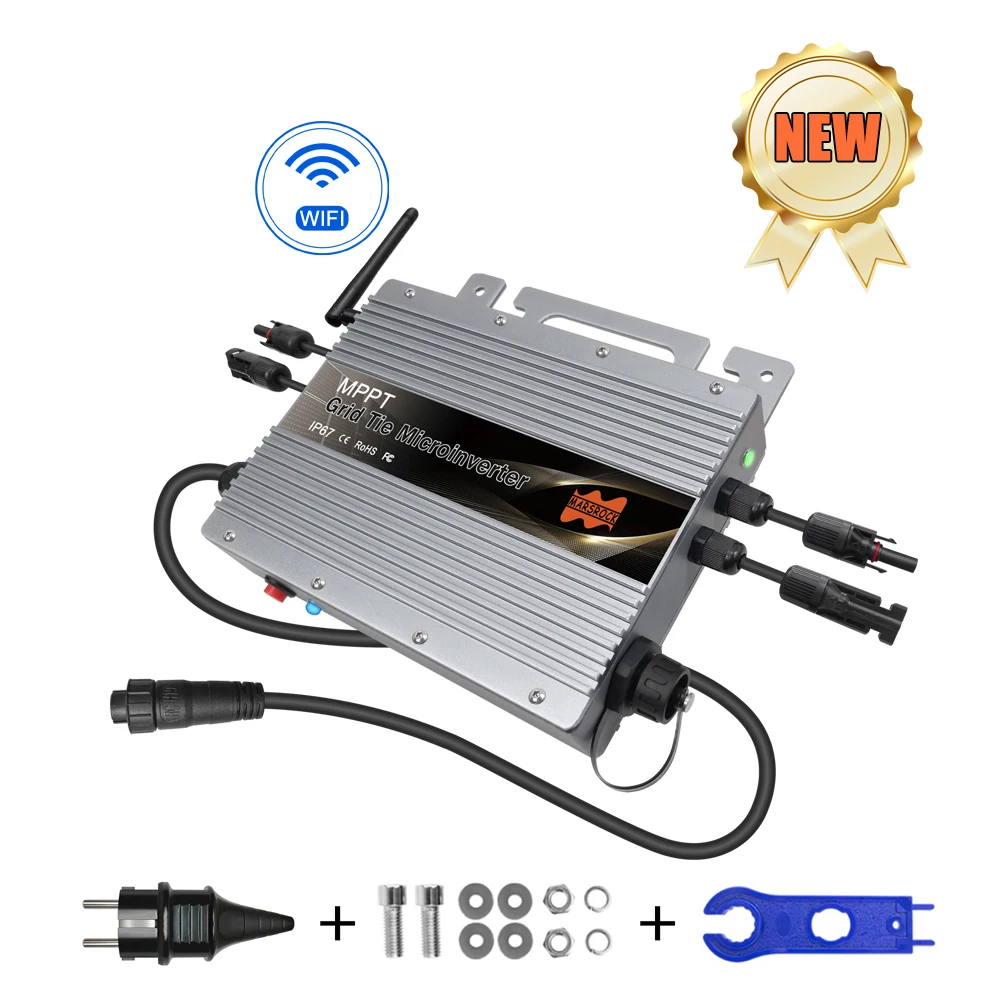 MARS ROCK 가정용 그리드 태양광 패널 전원 시스템용 마이크로 인버터, 700W 그리드 타이, 20-60VDC, WiFi MPPT, 110V 또는 220V
