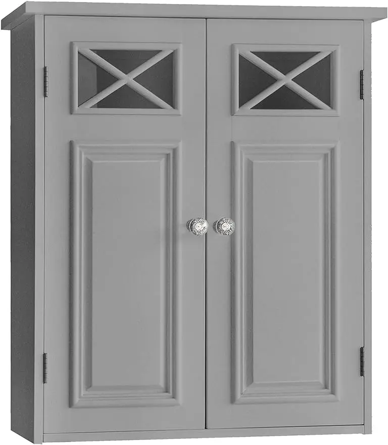 

Teamson Home Dawson Contemporary Removable Wooden Wall Cabinet- Gray