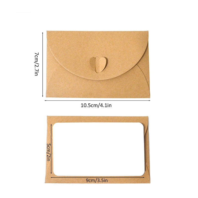 Kraft paper Envelopes 7x10.5 50pcs for Wedding Graduation Baby Shower Greeting Card