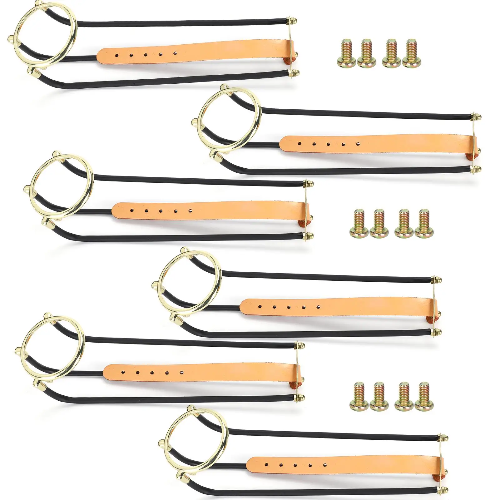 6Pcs Brass Pool Table Accessories-Billiard Ball Pocket Rails for Snooker & American Style Tables
