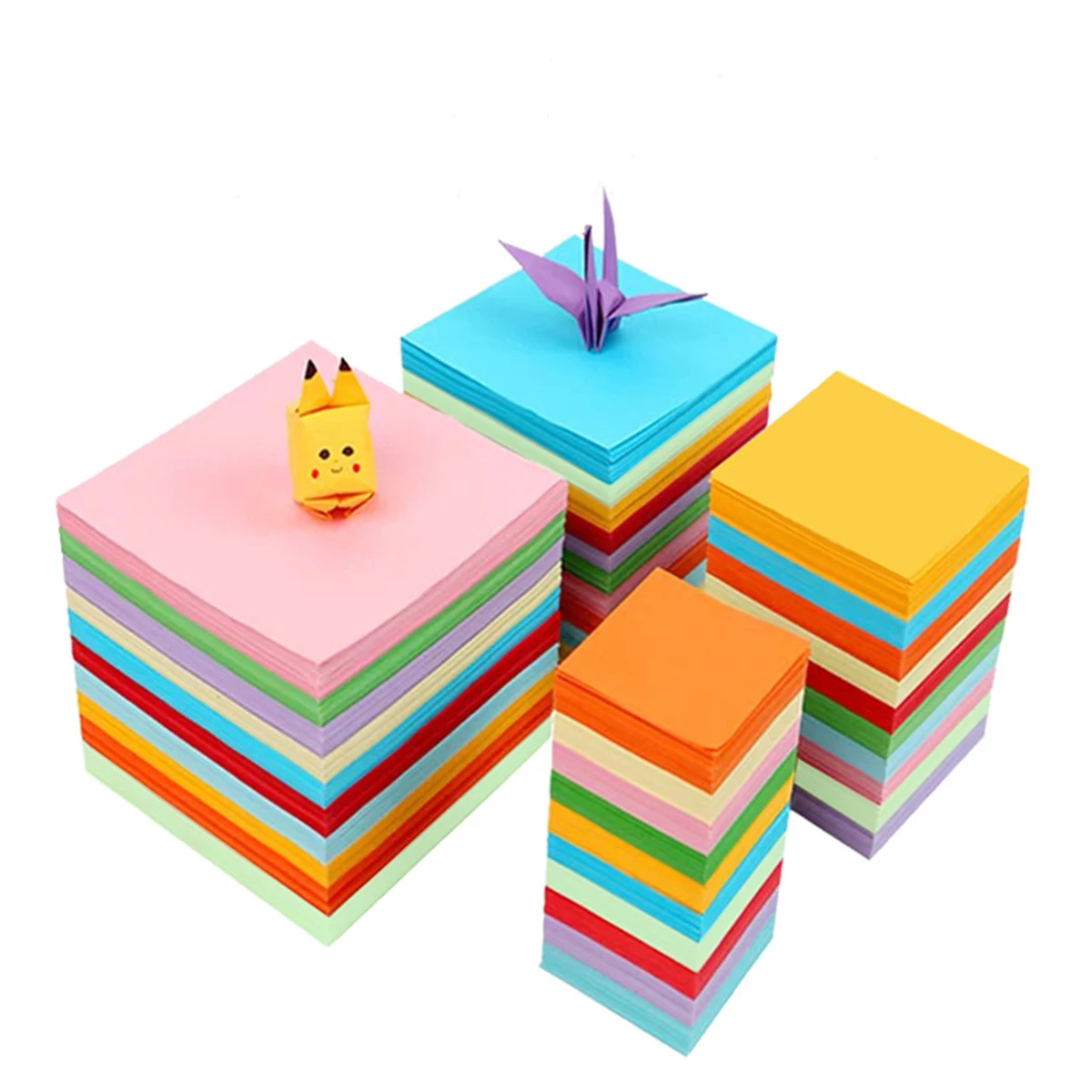 Origami Paper 100pcs Square Origami Paper Double Sides Solid Color Folding Paper Multicolor Kids Handmade DIY Scrapbooking Craft Decor